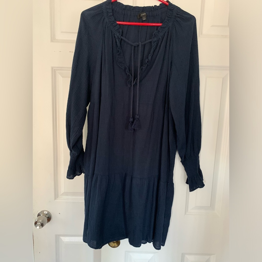 J.Crew Blue Navy Long sleeve Dress